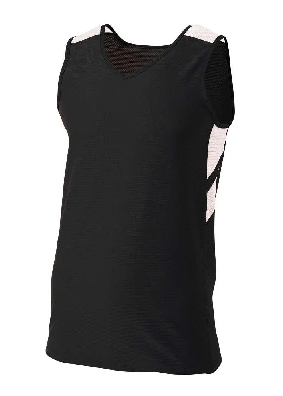 A4 N1178 Fast Break Jersey - Black White