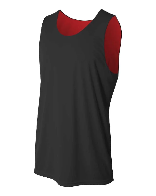 A4 N2375 Reversible Jump Jersey - Black Red