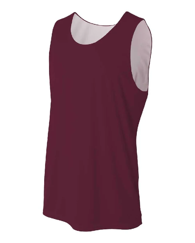 A4 N2375 Reversible Jump Jersey - Maroon White