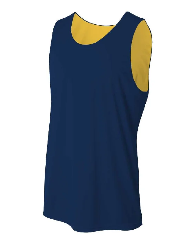 A4 N2375 Reversible Jump Jersey - Navy Gold