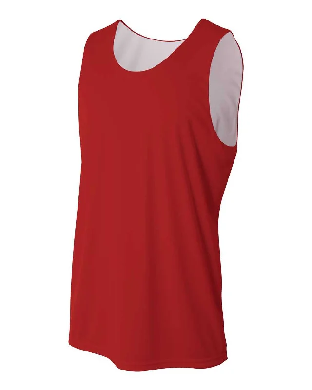 A4 N2375 Reversible Jump Jersey - Scarlet White