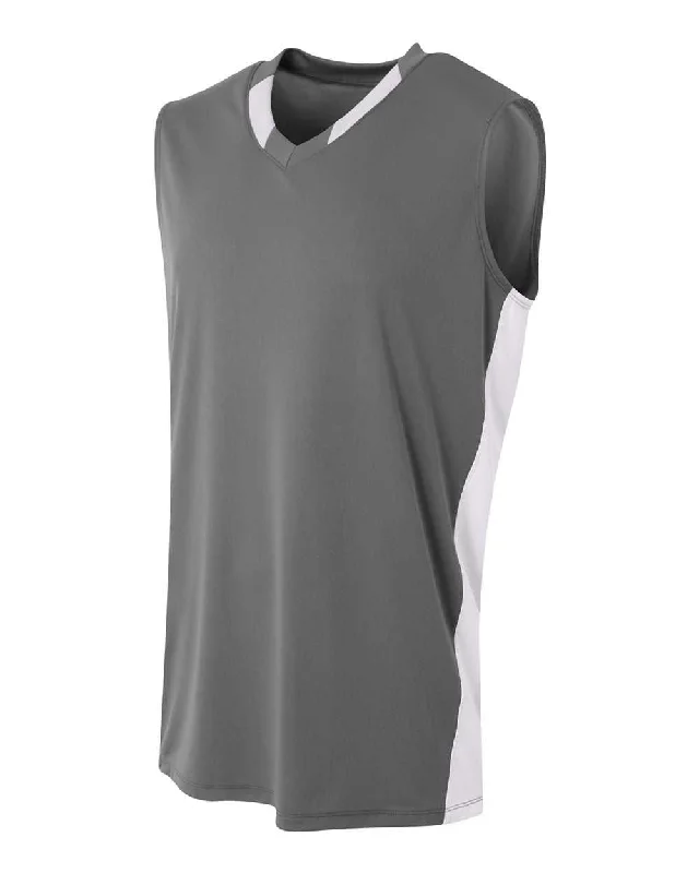 A4 N2377 Backcourt Jersey - Graphite White