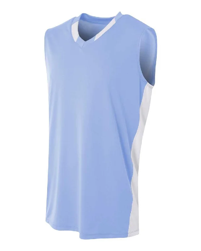 A4 N2377 Backcourt Jersey - Light Blue White