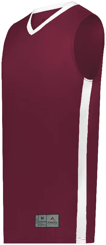 MAROON/WHITE