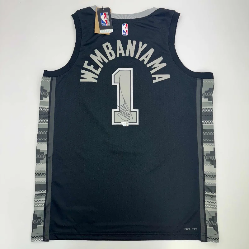 Autographed/Signed Victor Wembanyama Spurs Swingman Jersey Fanatics COA