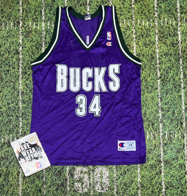 Champion Ray Allen Milwaukee Bucks NBA basketball Jersey Sz 44 giannis