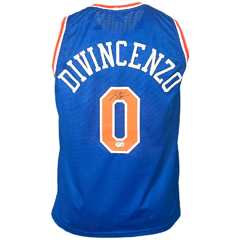 Donte Divincenzo Signed New York Royal Blue Basketball Jersey (Beckett)