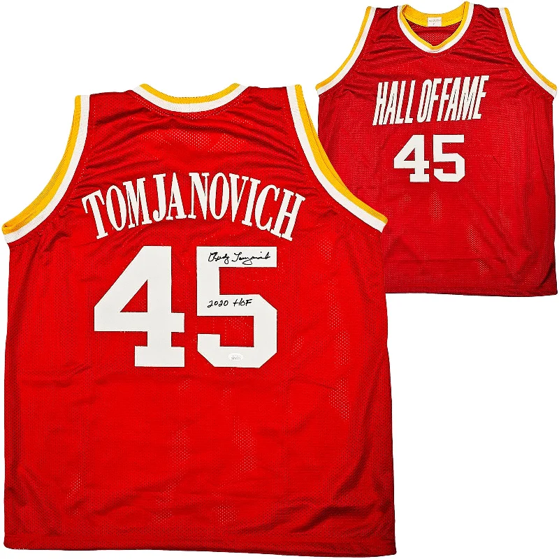 Houston Rockets Rudy Tomjanovich Autographed Red Jersey "2020 HOF" JSA Stock #215753