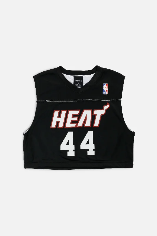 Rework Miami Heat NBA Crop Jersey - S