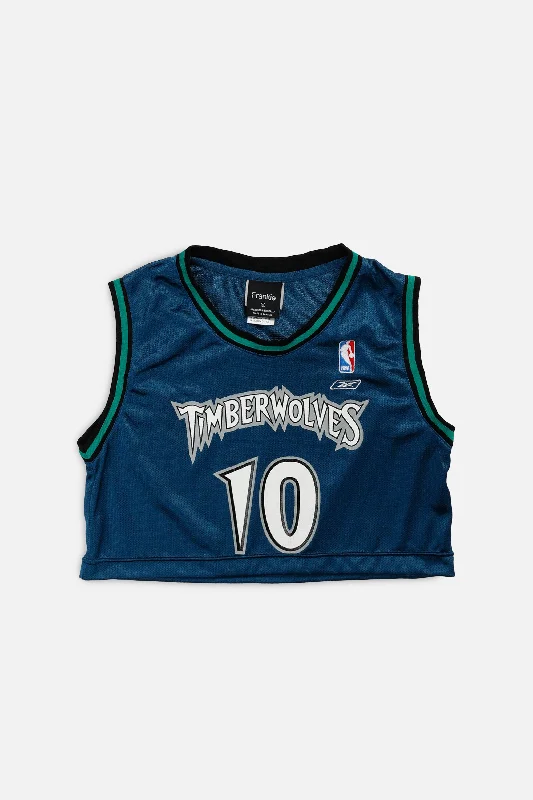 Rework Minnesota Timberwolves NBA Crop Jersey - XS