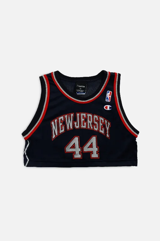 Rework New Jersey Nets NBA Crop Jersey - XS