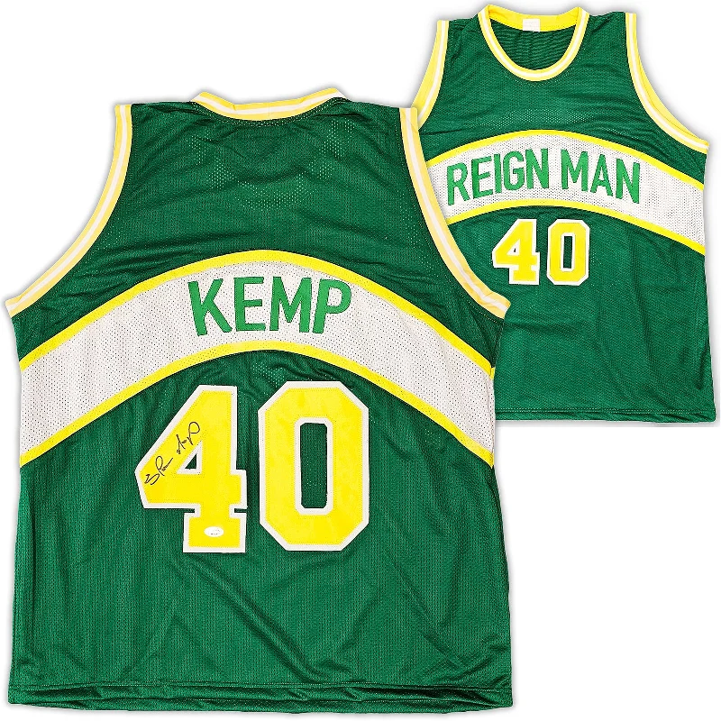 Seattle Supersonics Shawn Kemp Autographed Green Jersey JSA Stock #215745