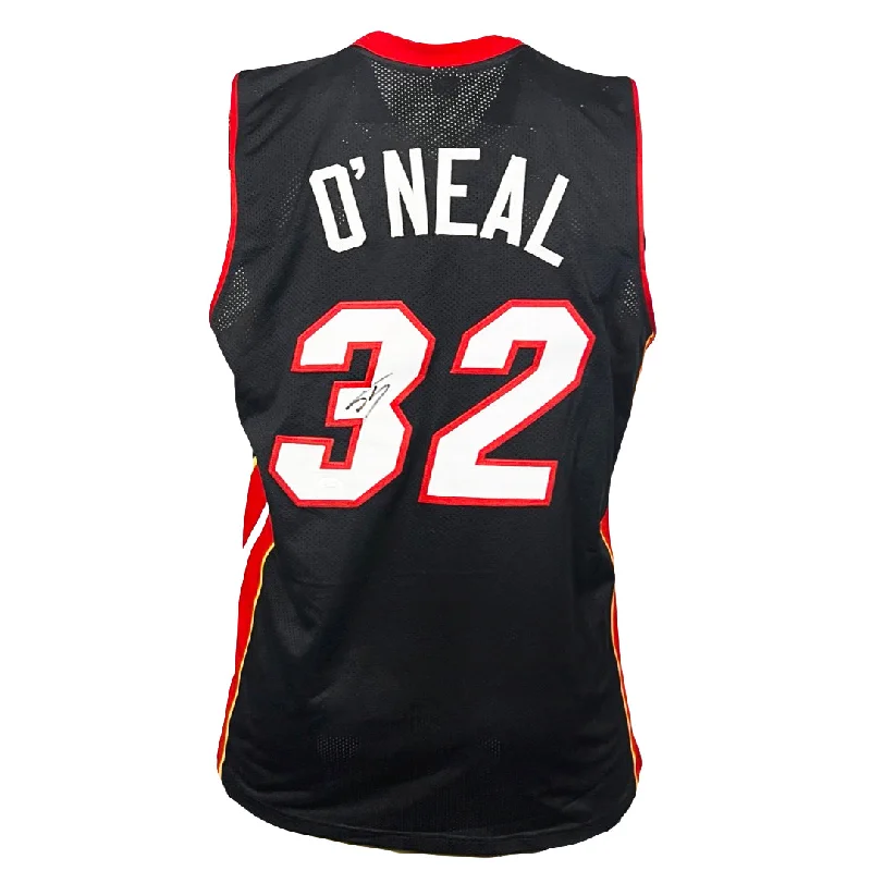 Shaquille O'Neal Signed Miami Black Basketball Jersey (JSA)