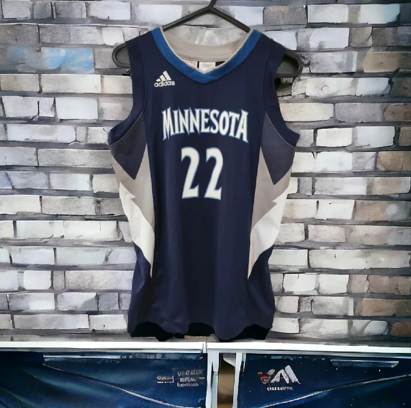 Youth Minnesota Timberwolves NBA Basketball Jersey, #22 Wiggins, Blue, Size 9-10