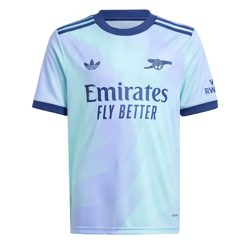 adidas Kids Arsenal 2024/25 Third Jersey Clear Aqua/Light Flash Purple