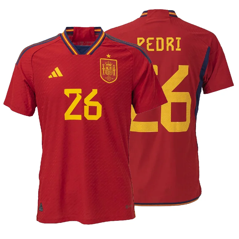 adidas Men's Spain 2022/23 Authentic Home Jersey w/ Pedri #26 Printing