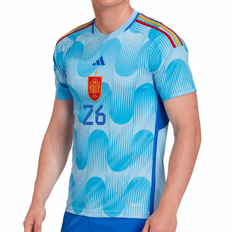 adidas Men's Spain 2022/23 Away Jersey w/ Pedri #26 Printing