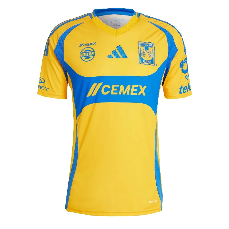 adidas Men's Tigres UANL 2024/25 Home Jersey Yellow Gold/Blue