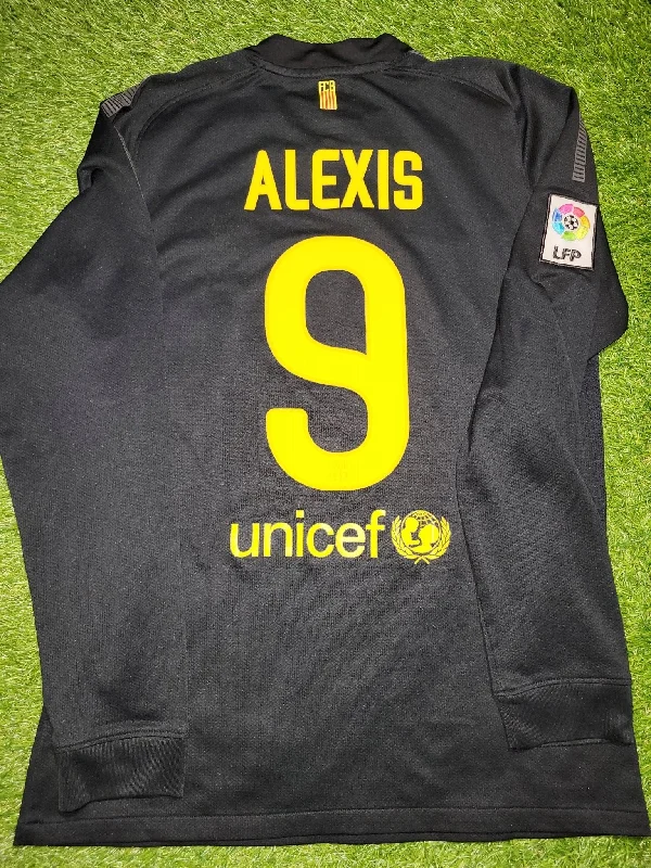 Alexis Sanchez Barcelona 2011 2012 Away Long Sleeve Jersey Shirt M SKU# 419881-010