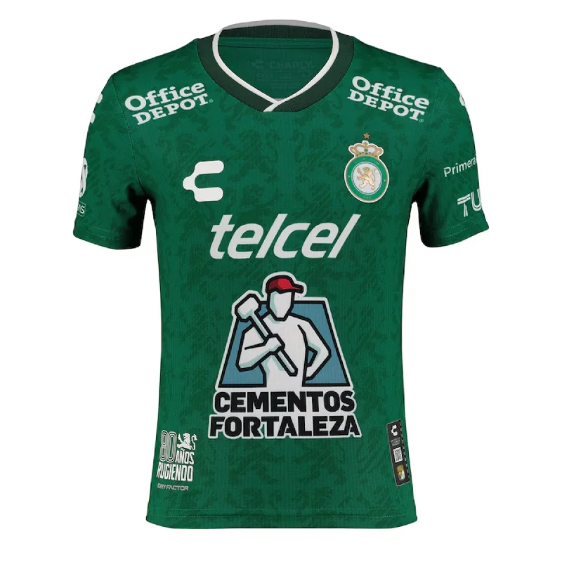 Charly Kids Leon 2024/25 Authentic Home Jersey Green/White