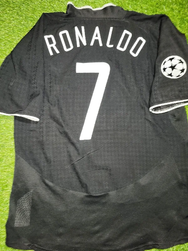 Cristiano Ronaldo Nike Manchester United 2004 2005 UEFA Away Soccer Jersey Shirt L