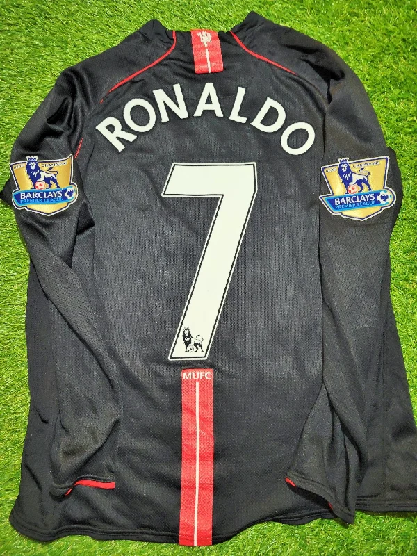 Cristiano Ronaldo Nike Manchester United 2007 2008 Away Long Sleeve Soccer Jersey Shirt M SKU# 238348-010