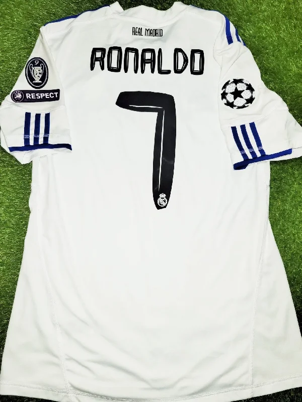 Cristiano Ronaldo Real Madrid 2010 2011 UEFA Home Soccer Jersey Shirt L SKU# P96163 AV1001