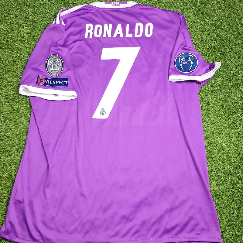 Cristiano Ronaldo Real Madrid 2016 2017 UEFA FINAL Away Soccer Jersey Shirt XL SKU# AI5158