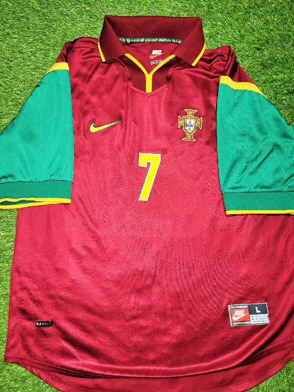 Figo Portugal 1998 Nike Home Soccer Jersey Shirt L