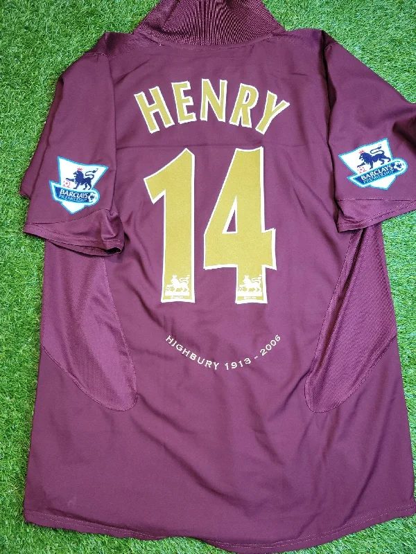 Henry Arsenal 2005 2006 HIGHBURY LAST GAME Home Soccer Jersey Shirt L SKU# 195578