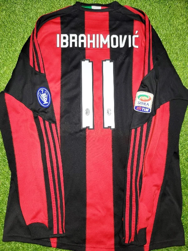 Ibrahimovic AC Milan 2010 2011 Long Sleeve Soccer Jersey Shirt XL SKU# P96287