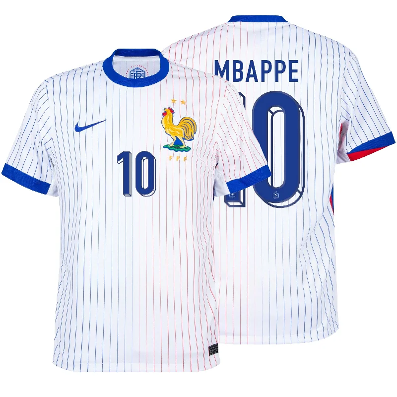 Nike Kids France 2024/25 Away Jersey w/ Mbappe #10 Printing