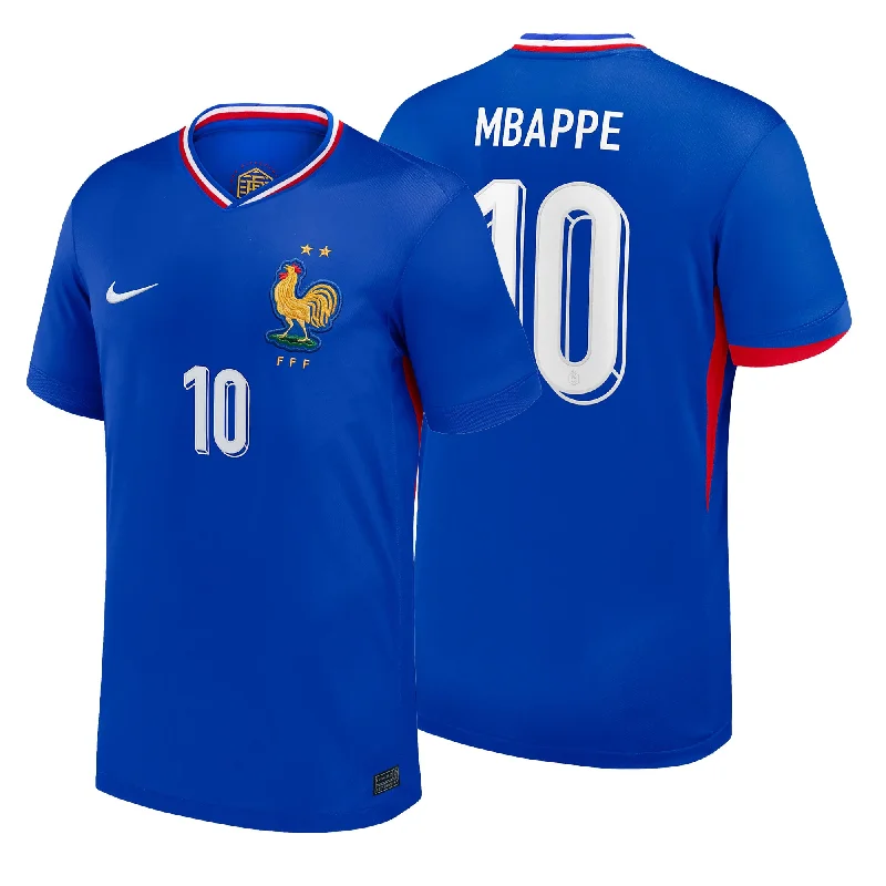 Nike Kids France 2024/25 Home Jersey w/ Mbappe #10 Printing