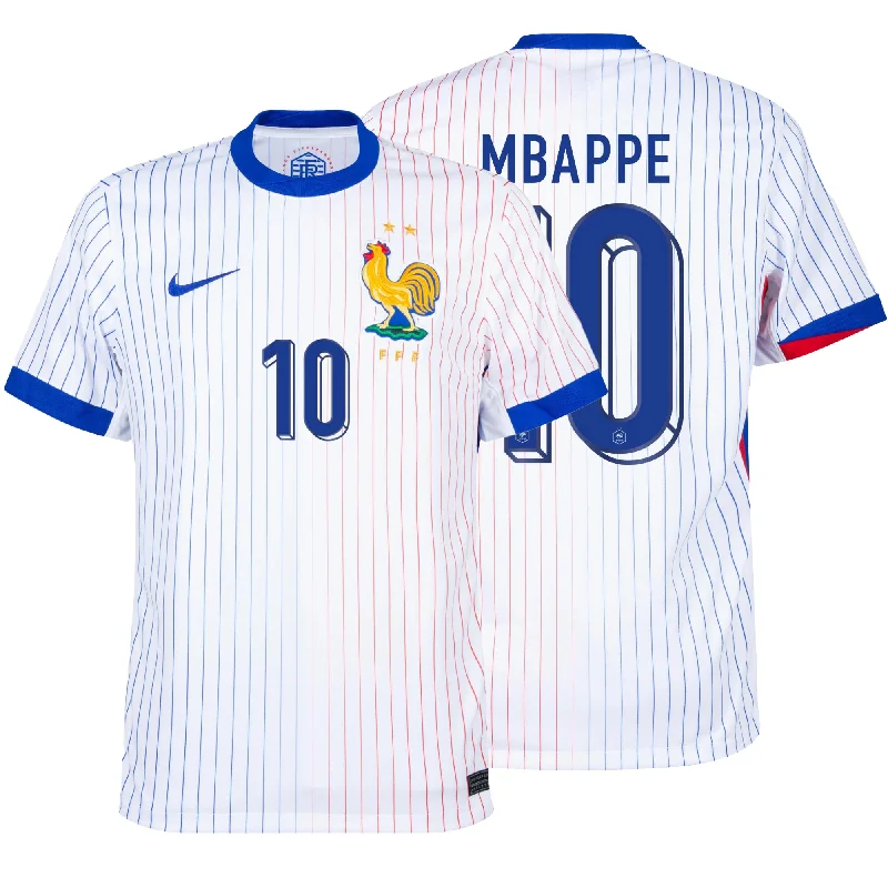 Nike Men's France 2024/25 Dri-Fit ADV Away Jersey w/ Mbappe # 10 Printing