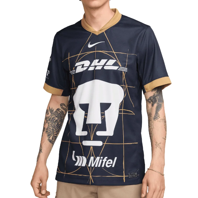 Nike Men's Pumas UNAM 2024/25 Away Jersey Obsidian/Truly Gold/White