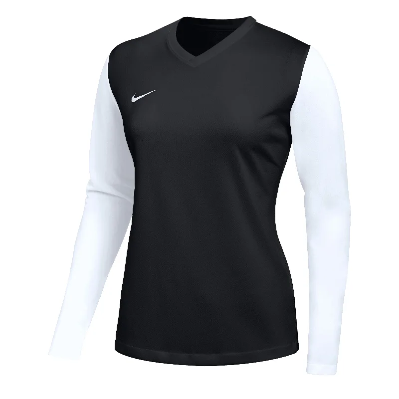 Nike Women's Tiempo Premier II Long Sleeve Jersey Black/White