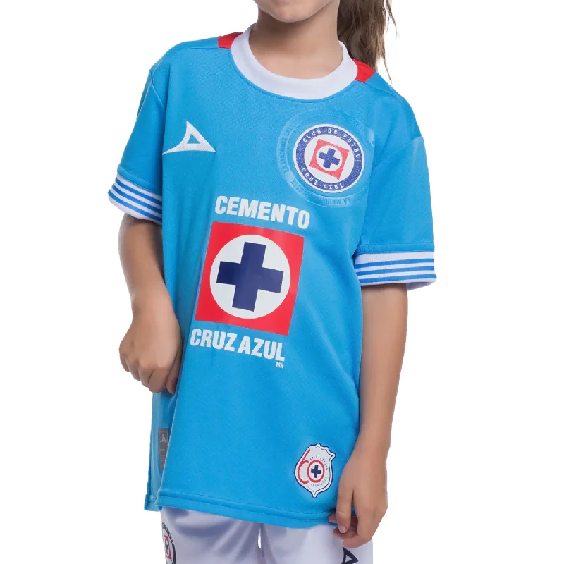 Pirma Kids Cruz Azul 2024/25 Authentic Home Jersey Blue/White