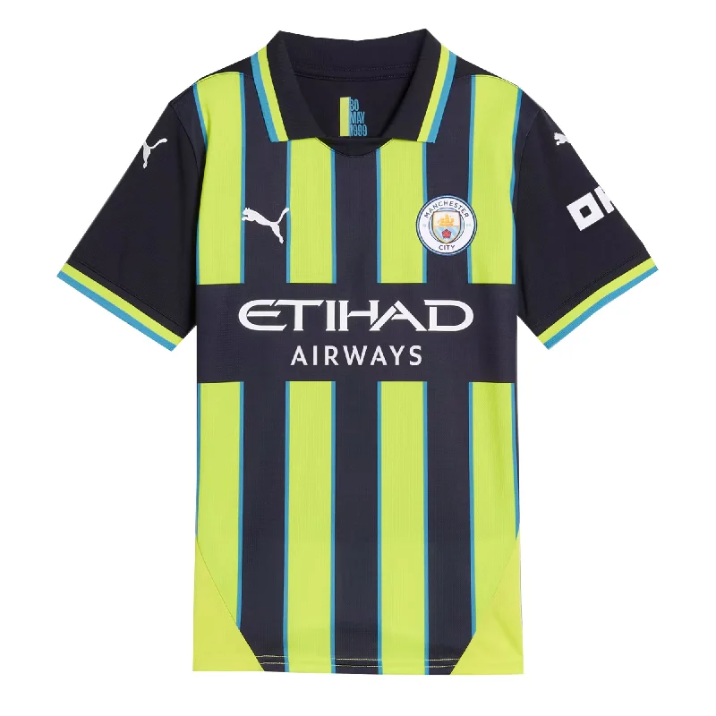 PUMA Kids Manchester City 2024/25 Away Jersey Yellow Glow/Navy