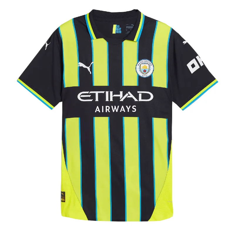 PUMA Men's Manchester City 2024/25 Authentic Away Jersey Yellow Glow/Navy