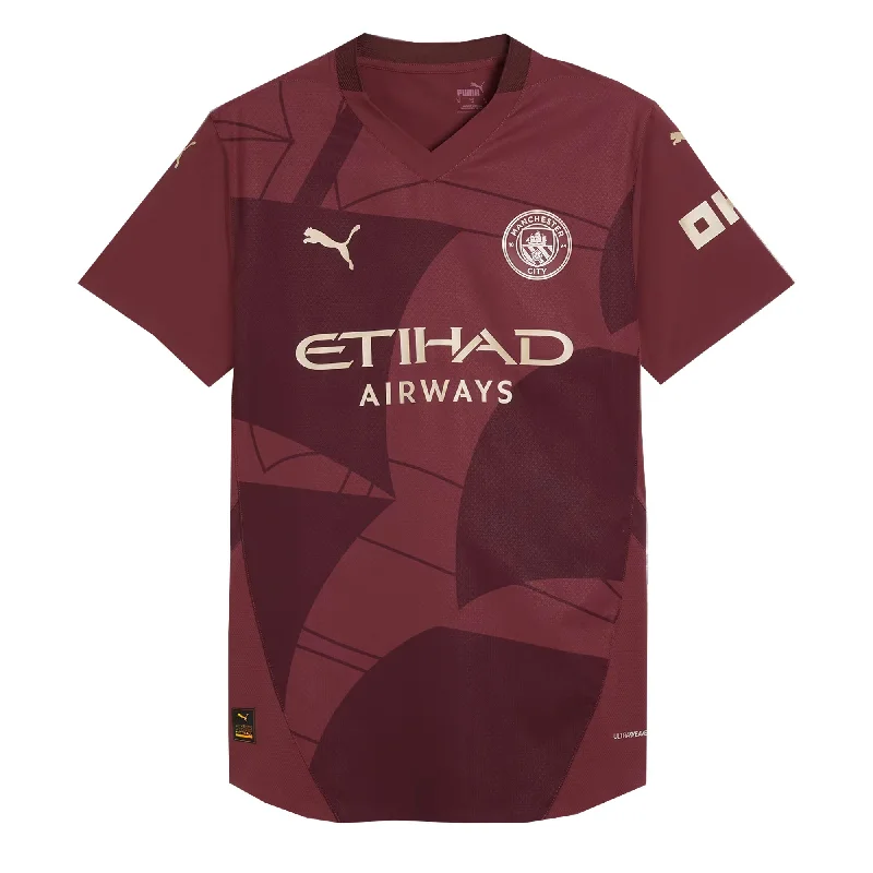 PUMA Men's Manchester City 2024/25 Authentic Third Jersey Burgundy