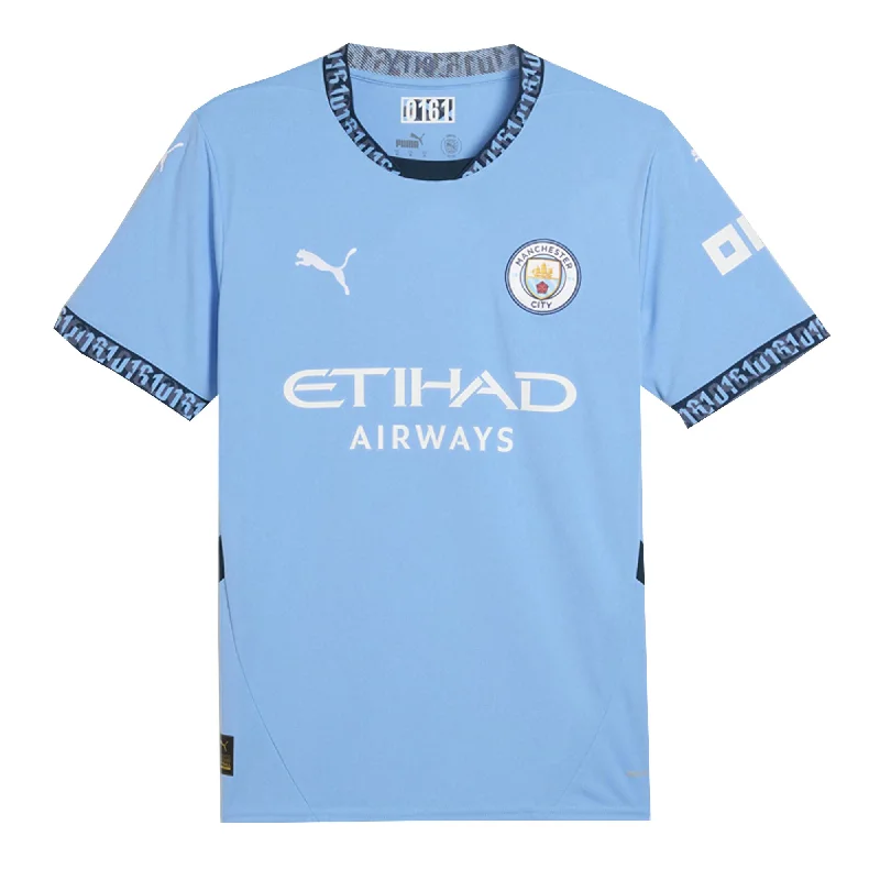 PUMA Men's Manchester City Home 2024/25 Jersey Light Blue/Marine Blue