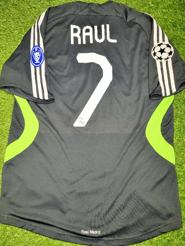 Raul Real Madrid 2007 2008 UEFA Third Soccer Jersey Shirt M SKU# 697225