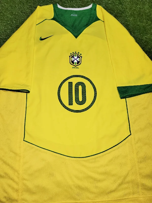 Ronaldinho Nike Brazil 2004 Home Soccer Jersey Shirt XL