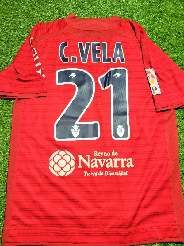 Vela Osasuna Astore 2007 2008 Home Soccer Jersey Shirt L