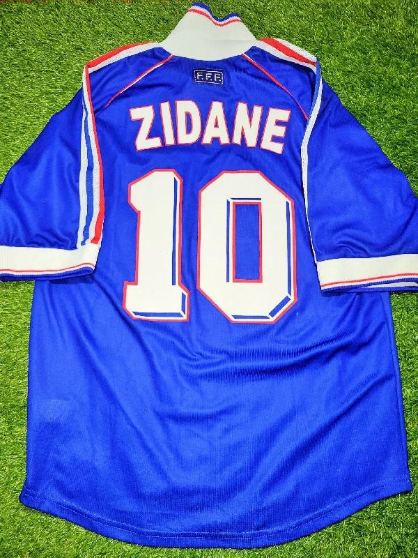 Zidane France 1998 WORLD CUP FINAL Home Soccer Jersey Shirt M SKU# 693254 AHJOO1