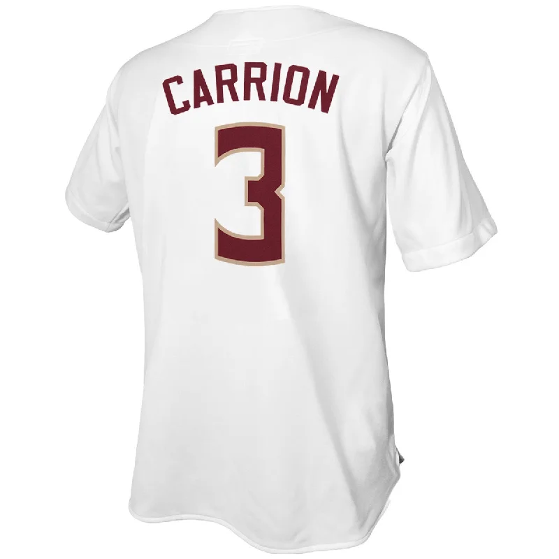 Retro Brand Jordan Carrion #3 Baseball Jersey - White