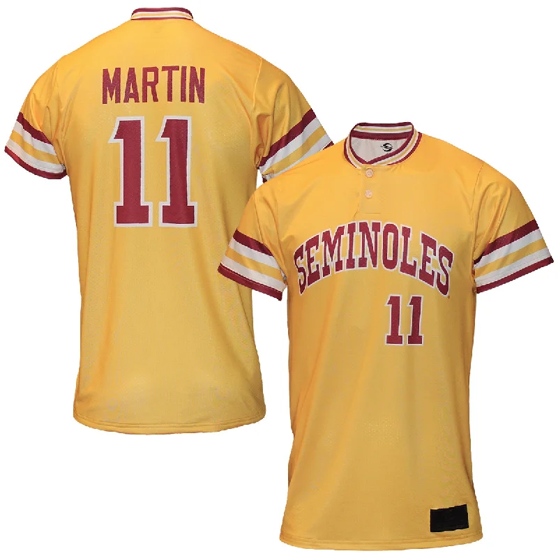 Prosphere Mike Martin Seminoles Baseball Jersey - Gold